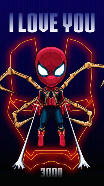 I Love You 3000 Iron Spider iPhone Wallpaper