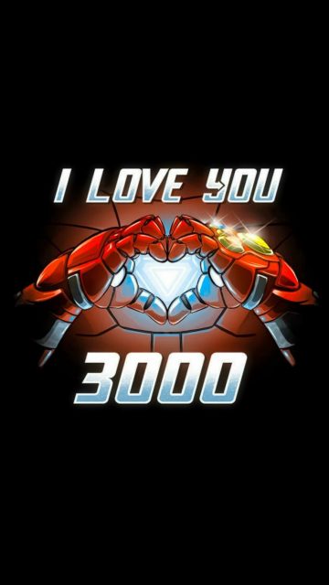 I Love You 3000 Times Iron Man iPhone Wallpaper