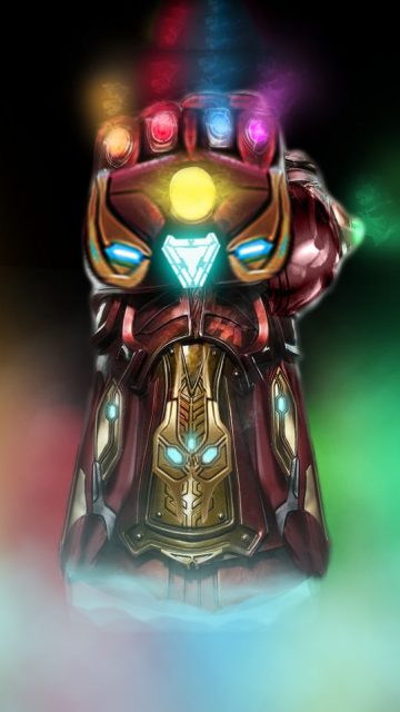 Infinity Stones Iron Man Glove iPhone Wallpaper