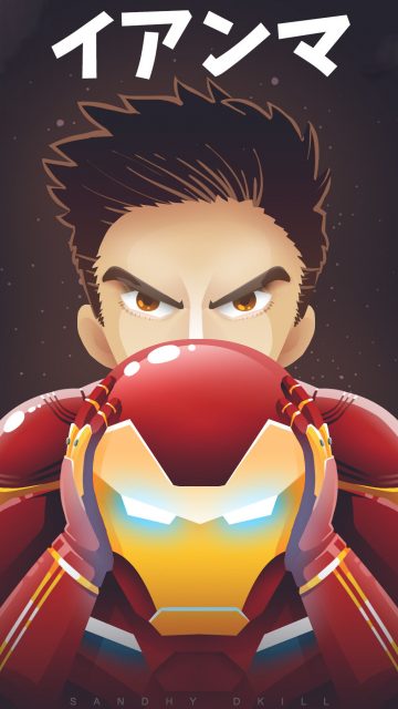 Iron Man Anime iPhone Wallpaper
