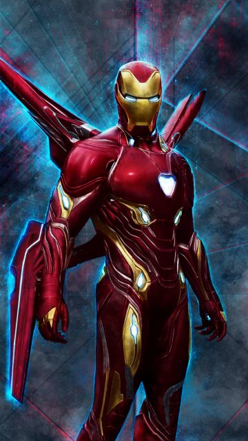 Iron Man Mark 50 Red Armor iPhone Wallpaper