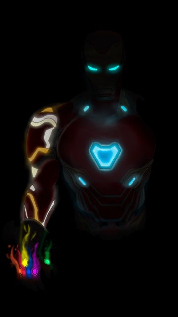 Iron Man Mark 85 Neon Armor iPhone Wallpaper