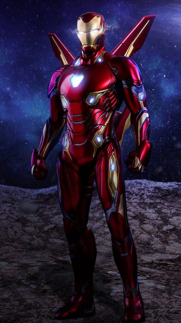 Iron Man Red Armor Mark 50 iPhone Wallpaper