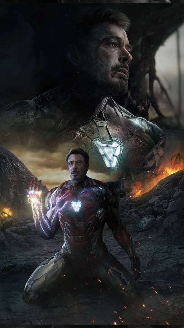 Iron Man Sacrifice Endgame Snap iPhone Wallpaper