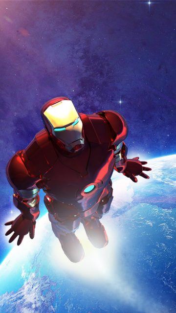 Iron Man Space Flight iPhone Wallpaper