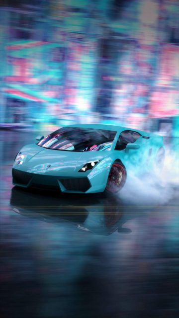 Lamborghini Drift iPhone Wallpaper