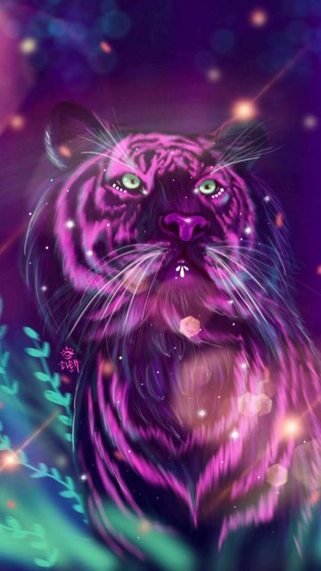 Magic Tiger iPhone Wallpaper