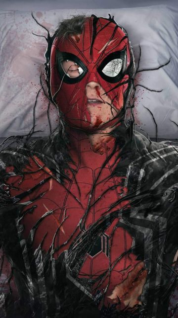 Spiderman Injured iPhone Wallpaper
