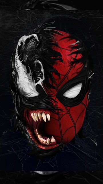 Spidey Venom iPhone Wallpaper