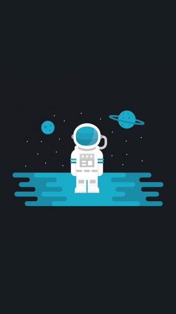 Astronaut Simple iPhone Wallpaper
