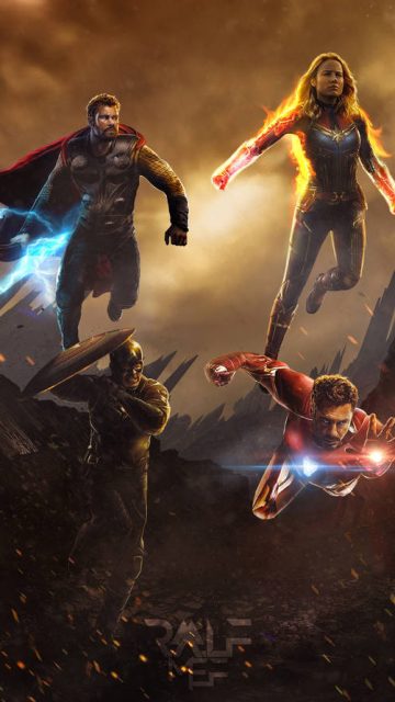Avengers Endgame Battle iPhone Wallpaper