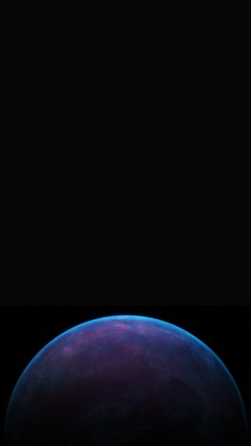 Blue Dark Planet iPhone Wallpaper