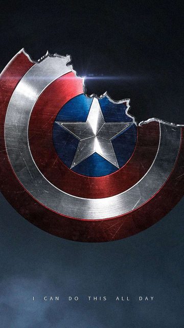 Broken Shield of Captain America iPhone Wallpaper