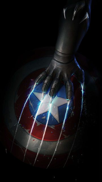 Captain America Amoled iPhone Wallpaper