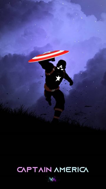 Captain America Dark iPhone Wallpaper