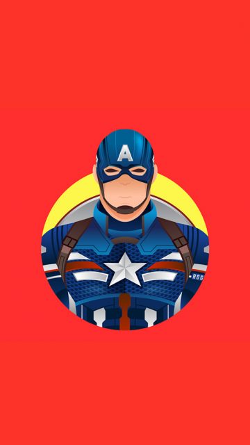 Captain America Minimalistic iPhone Wallpaper