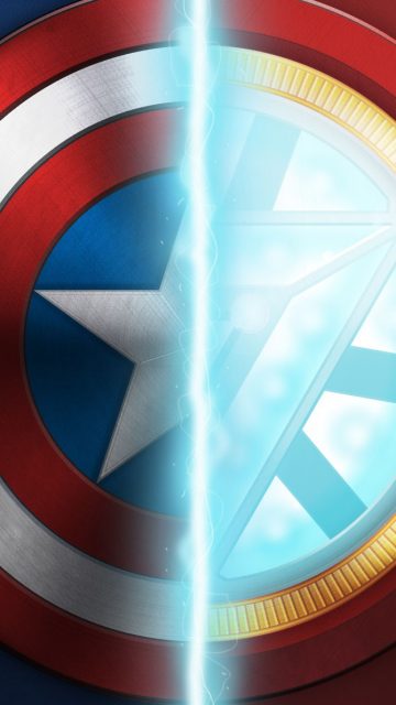 Captain vs Iron Man iPhone Wallpaper 1