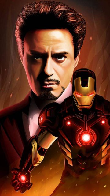 Dark Tony Stark iPhone Wallpaper