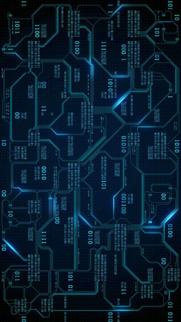 Digital Circuit Board iPhone Wallpaper