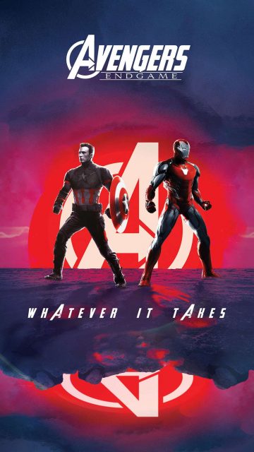 Endgame Captain and Iron Man Whatever it Takes iPhone Wallpaper
