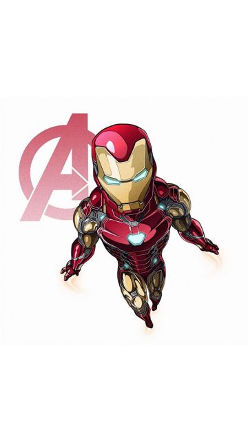 Endgame Simple Art Iron Man iPhone Wallpaper