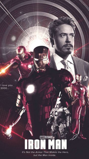 History of Iron Man iPhone Wallpaper