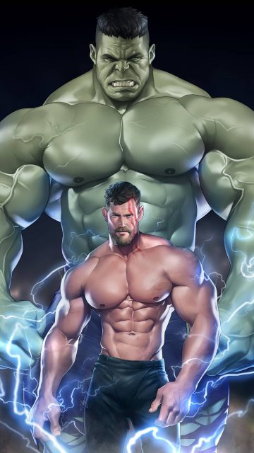 Hulk and Thor iPhone Wallpaper