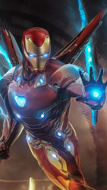 Iron Man Endgame Fighting iPhone Wallpaper