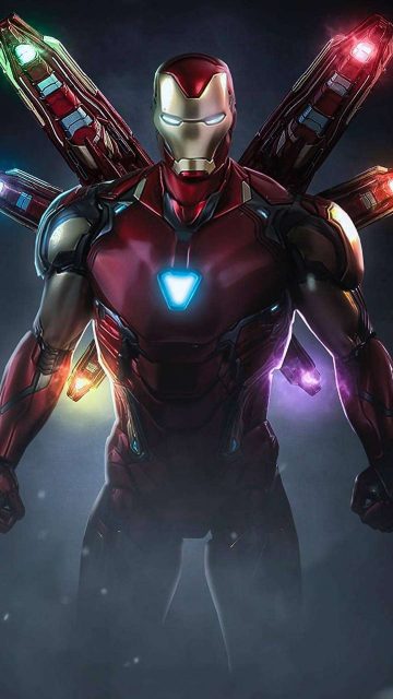 Iron Man Mark 85 Infinity Stone Armor iPhone Wallpaper