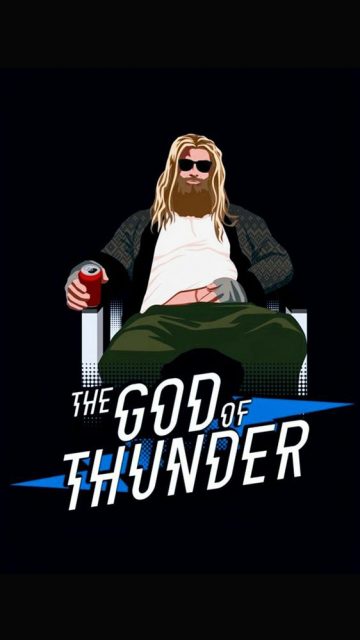 Lazy Thor The God of Thunder iPhone Wallpaper