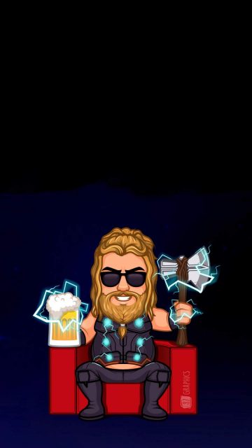 Lazy Thor iPhone Wallpaper