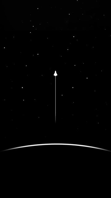 Minimal Space Launch iPhone Wallpaper