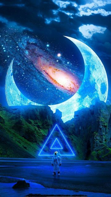 Space Triangles iPhone Wallpaper