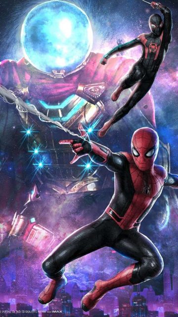 Spiderman Far From Home Mysterio Poster iPhone Wallpaper