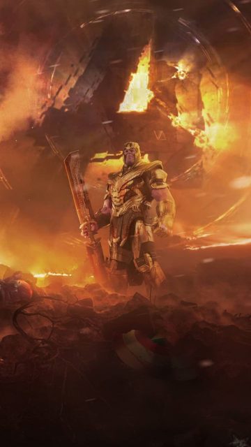 Thanos Arrived on Earth iPhone Wallpaper
