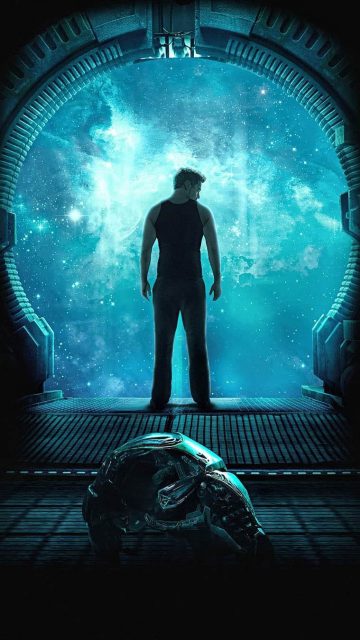Tony Stark Drifting in Space iPhone Wallpaper