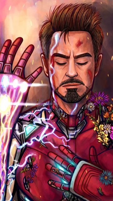 Tony Stark Sacrifice Snap iPhone Wallpaper