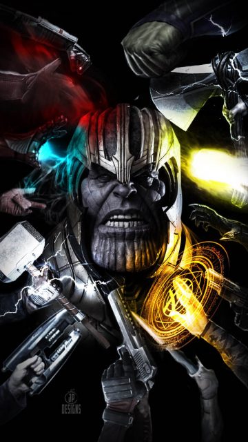 All Avengers vs Thanos iPhone Wallpaper