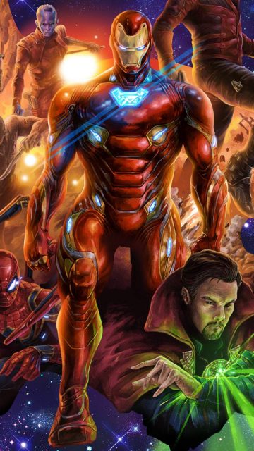 Avengers Art iPhone Wallpaper