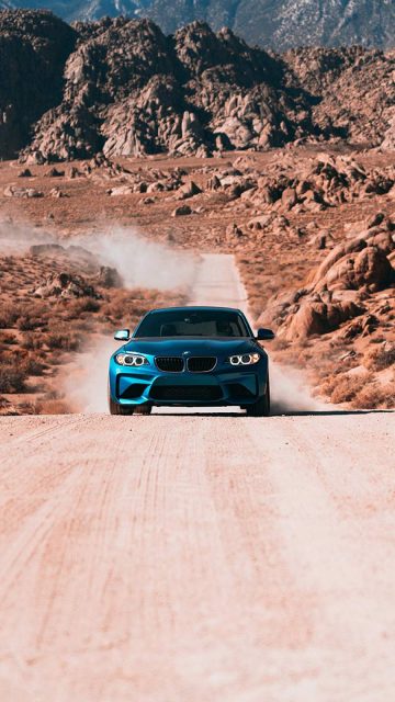 BMW in Desert iPhone Wallpaper