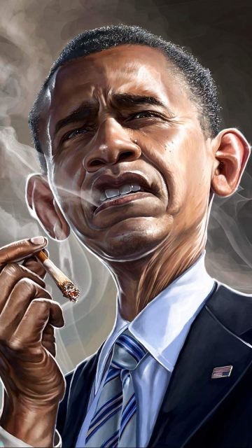 Barack Obama Smoking iPhone Wallpaper