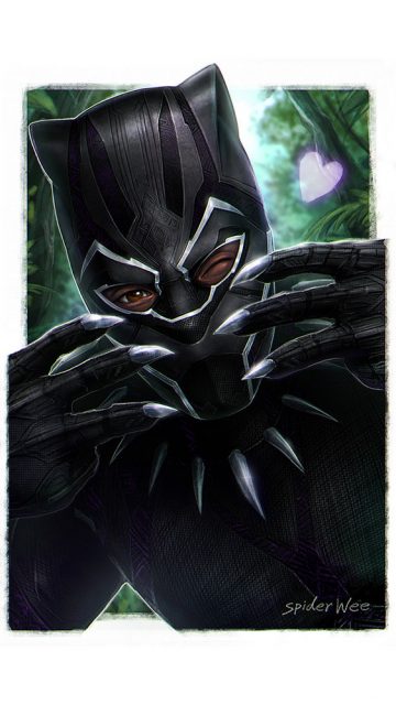 Black Panther Cute iPhone Wallpaper