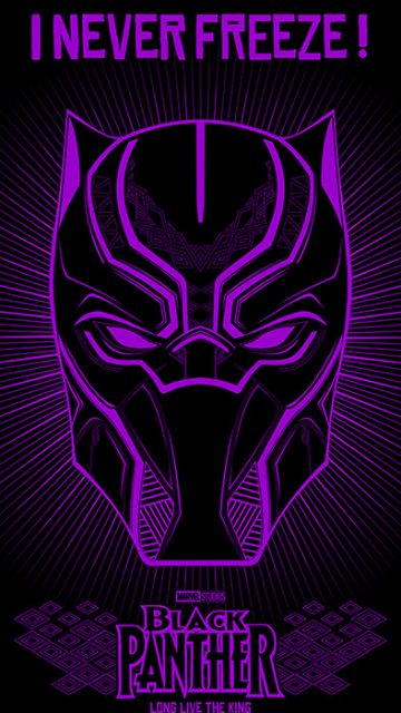 Black Panther I Never Freeze iPhone Wallpaper