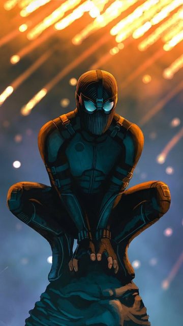 Black Spider Man iPhone Wallpaper