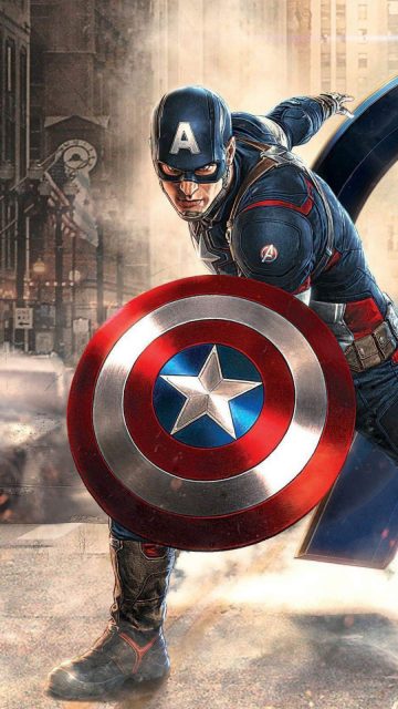 Captain America Avengers Artwork iPhone Wallpaper