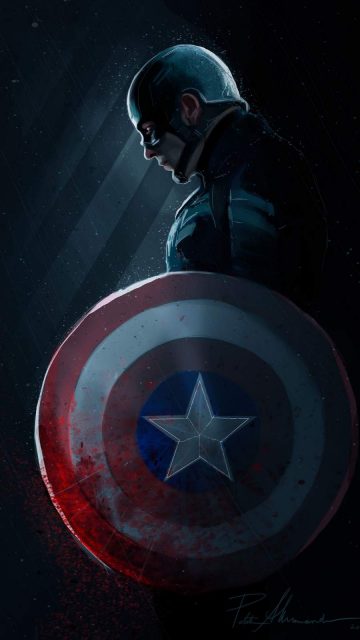 Captain America Blood iPhone Wallpaper