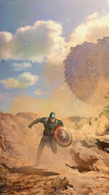 Captain America Concept Art iPhone Wallpaper