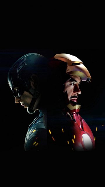 Captain America Ironman Hero Art iPhone Wallpaper