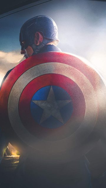 Captain America with his Shield iPhone Wallpaper