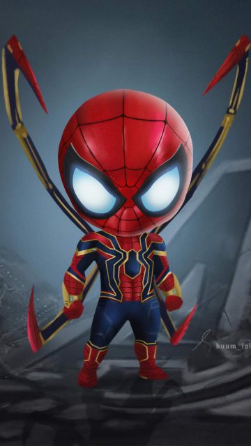 Cute Iron Spiderman iPhone Wallpaper